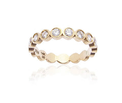 Bezel Set Diamond Stacking Ring