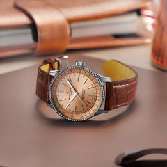 Breitling Navitimer Automatic 35 Steel with Brown Crocodile Strap