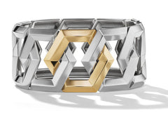 David Yurman Carlyle Bracelet in Sterling Silver with 18K Yellow Gold