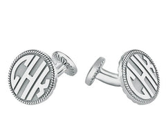 Fink's 16.5mm Round Original Monogram Rope Cufflinks