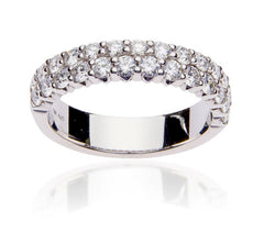 Fink's 26 Diamond Double Row Wedding Band