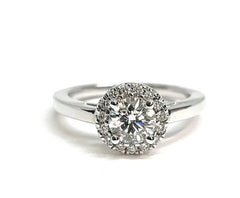 Halo Round Diamond Engagement Ring