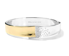 IPPOLITA Chimera Mixed Metals Wide Overlapping Cuff with Diamonds