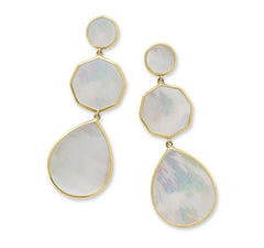 IPPOLITA 18K Yellow Gold Crazy 8 Earrings with Mother-of-Pearl Slice Inlays