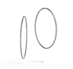 John Hardy Classic Chain Sterling Silver Extra Large Hoop Earrings