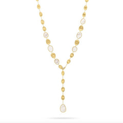 Marco Bicego Lunaria 18K Yellow Gold Mother-of-Pearl and Diamond Lariat Necklace