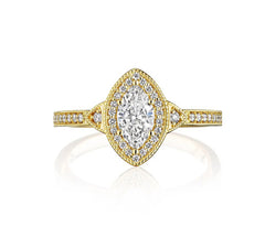 Marquise and Round Diamond Engagement Ring