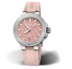 Oris Aquis Date Watch with Pink Mother of Pearl Dial