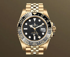 Rolex GMT-Master II in Yellow Gold - M126718GRNR-0001 at Fink's Jewelers