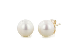 Near Round Pearl Earrings