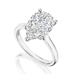 Solitaire Pear Five Prong Engagement Ring