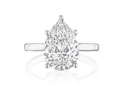 Solitaire Pear Five Prong Engagement Ring