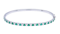 Emerald and Diamond Bangle