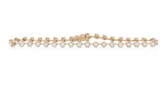 Yellow Gold Petite Bar Tennis Bracelet