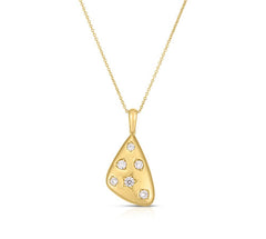 Yellow Gold Sprinkled Diamond Pendant