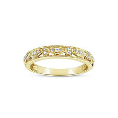 Sabel Collection 14K Yellow Gold Diamond Ring with Marquise Shape Accents