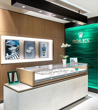 Rolex watches on display
