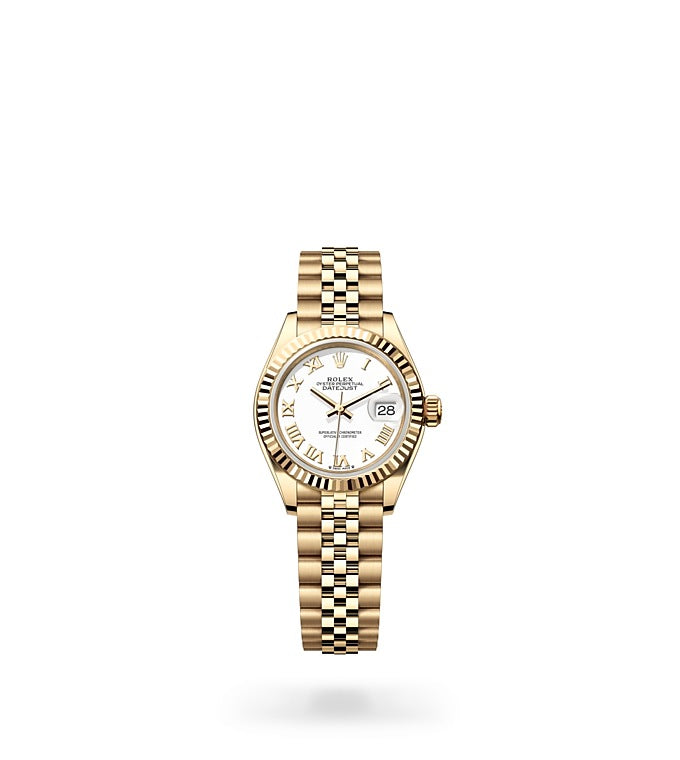 Lady-Datejust, Oyster, 28 mm, yellow gold Front Facing