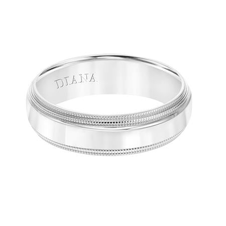 Diana Men S 6mm Double Milgrain Wedding Band