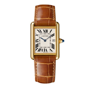 cartier watch with leather band