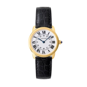 cartier leather band watch