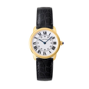 cartier watch with leather band