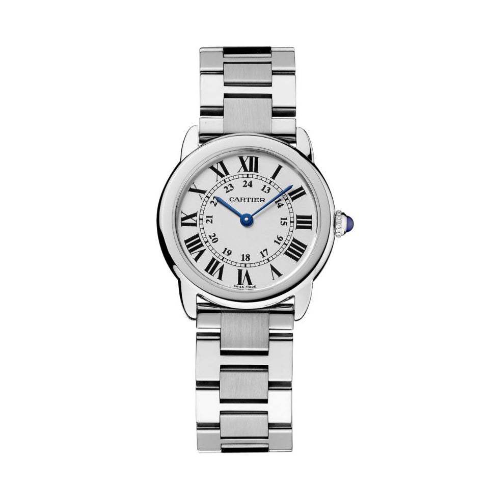 ronde solo de cartier stainless steel watch