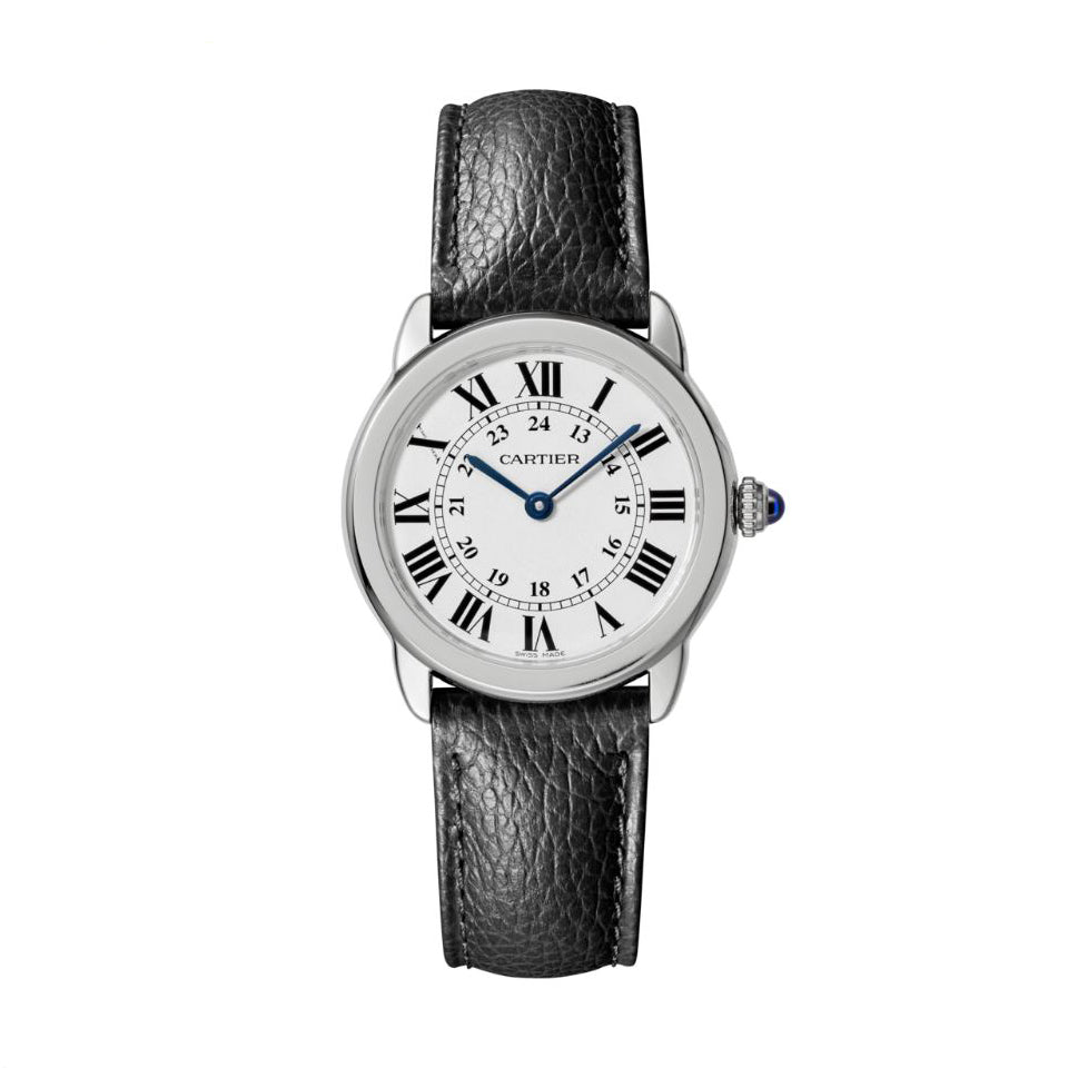 ronde solo de cartier stainless steel watch