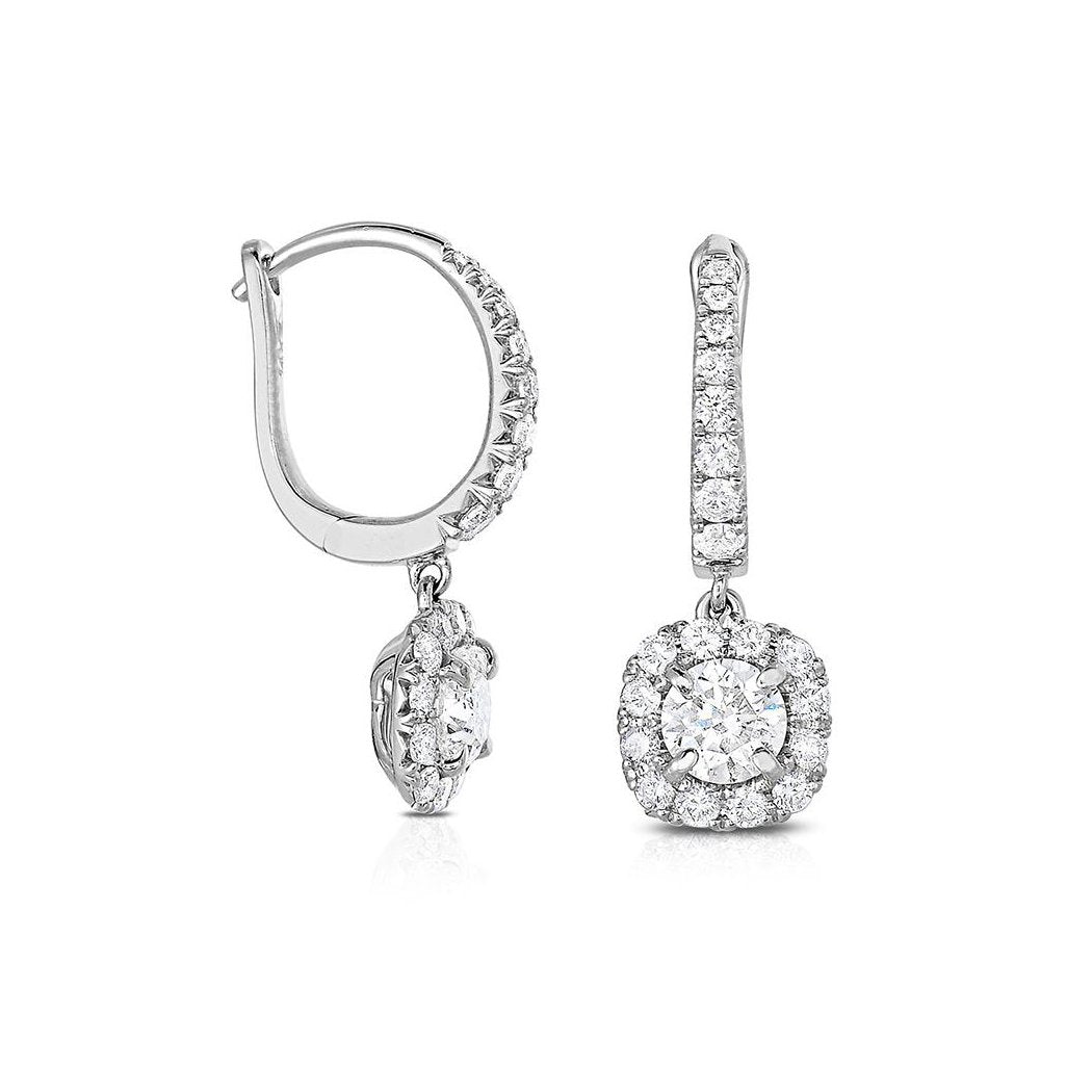 Round Diamond Dangle Earrings | Sabel | Fink's Jewelers