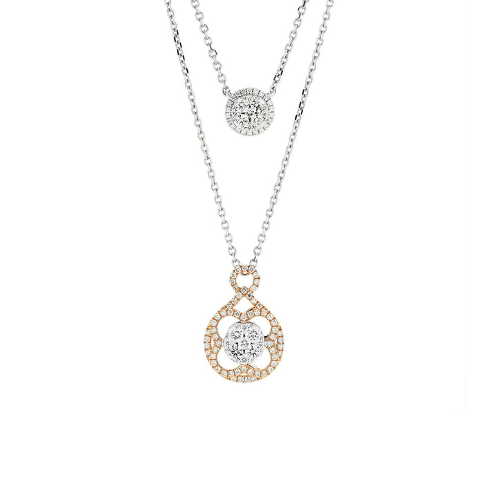 Diamond Double Pendant Necklace | Fink's Jewelers