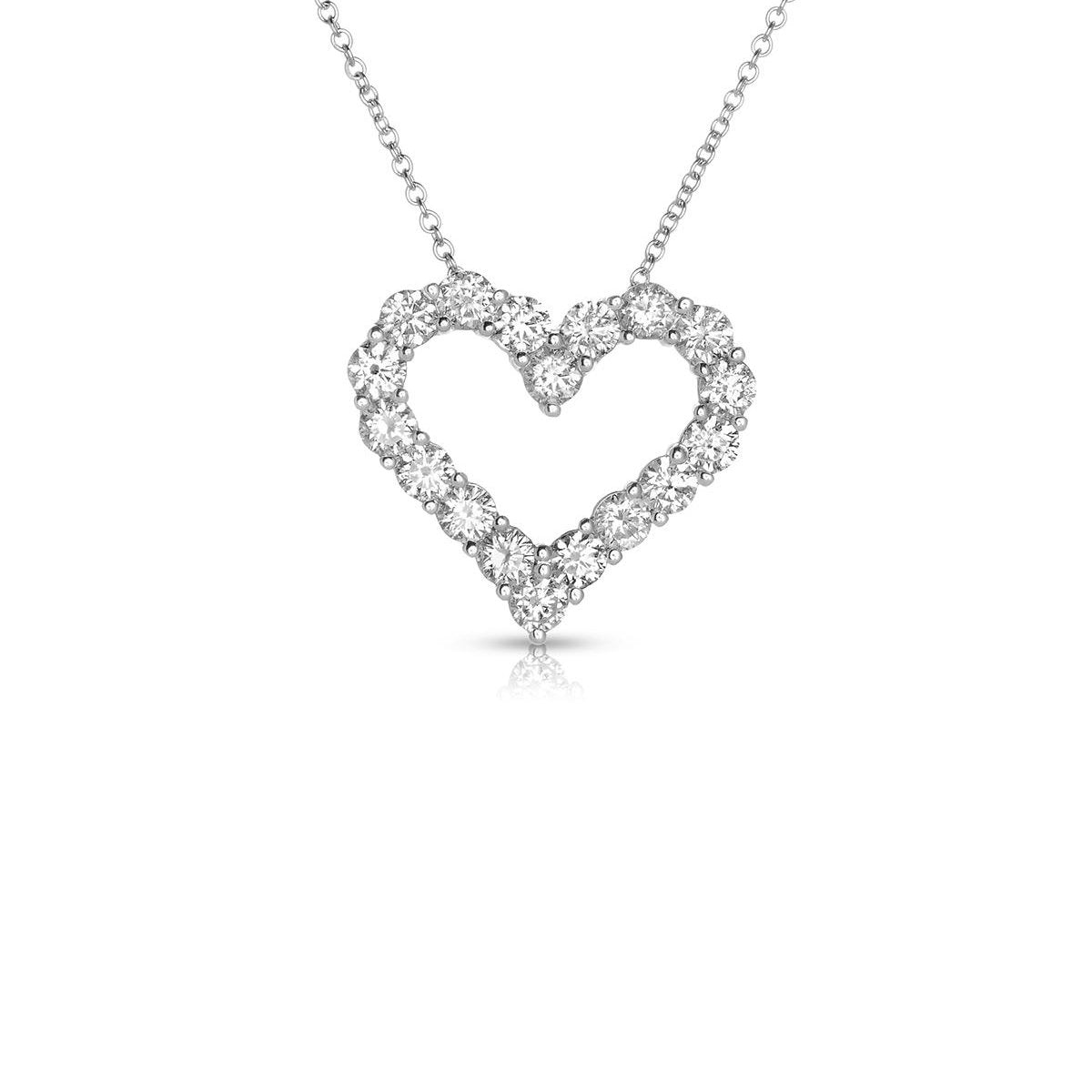 Diamond Heart White Gold Pendant 