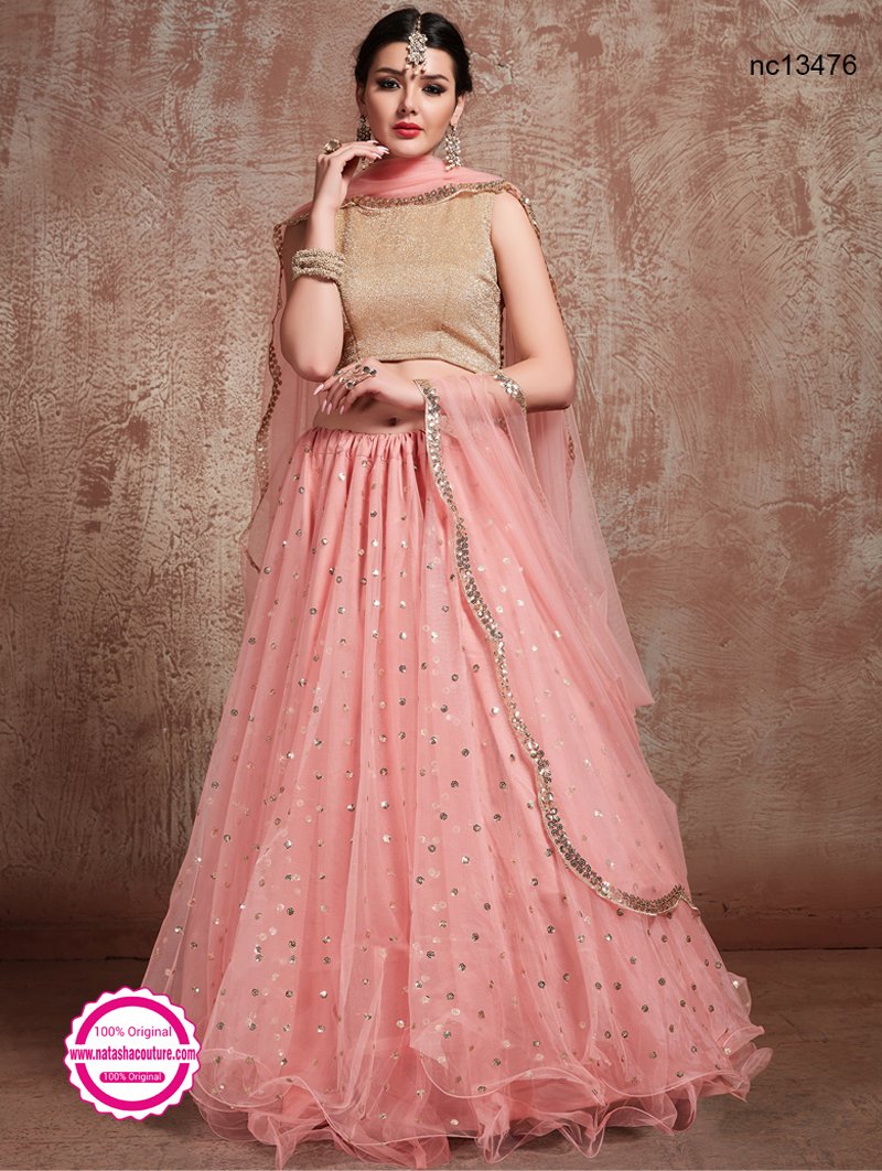 light pink lehenga choli