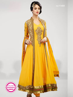 anarkali dress with jacket