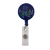 Prestige Medical ID Holder Butterflies Navy Prestige Retracteze ID Holder