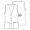 Cherokee Workwear Professionals 1602 Vests Women's Button Front White 3XL