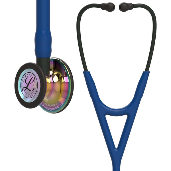 3M Littmann Cardiology Stethoscopes Polished Rainbow Navy Stem 3M Littmann Cardiology IV Stethoscopes