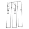 Cherokee Workwear Core Stretch 4005 Scrubs Pants Women's Mid Rise Pull-On Cargo Pewter 3XL