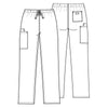 Cherokee Workwear 4100 Scrubs Pants Unisex Drawstring Cargo Black L
