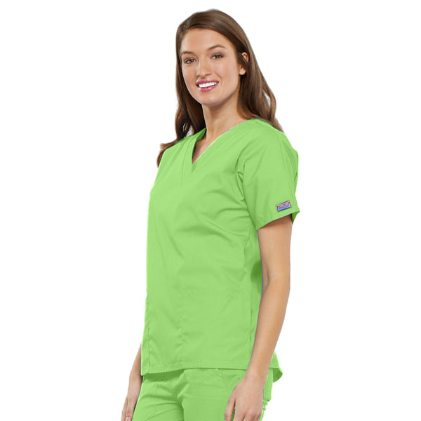 Cherokee Workwear 4700 Scrubs Top Women's V-Neck Lime Green 3XL