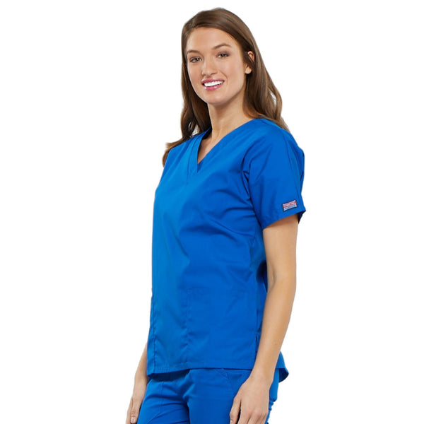 Cherokee Workwear 4700 Scrubs Top Women's V-Neck Royal 4XL