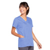 Cherokee Workwear 4770 Scrubs Top Women's Snap Front V-Neck Ciel Blue 4XL