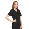 Cherokee Workwear 4801 Scrubs Top Women's Mock Wrap Tunic Black 4XL