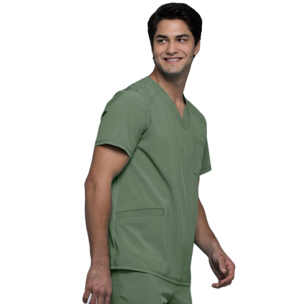 Cherokee Infinity CK900A Scrubs Top Men's V-Neck Olive 5XL