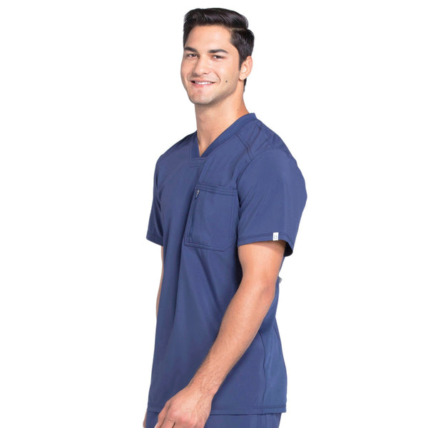 Cherokee Infinity CK910A Scrubs Top Men's V-Neck Navy 4XL