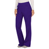 Cherokee Workwear Revolution WW110 Scrubs Pants Women's Mid Rise Straight Leg Pull-on Grape 4XL