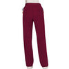 Cherokee Workwear Revolution WW110 Scrubs Pants Women's Mid Rise Straight Leg Pull-on Wine 3XL