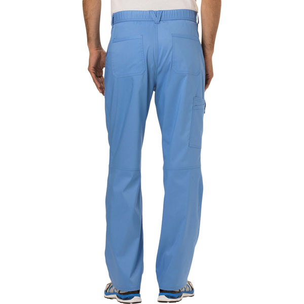 Cherokee Workwear Revolution WW140 Scrubs Pants Men's Fly Front Ciel Blue 3XL