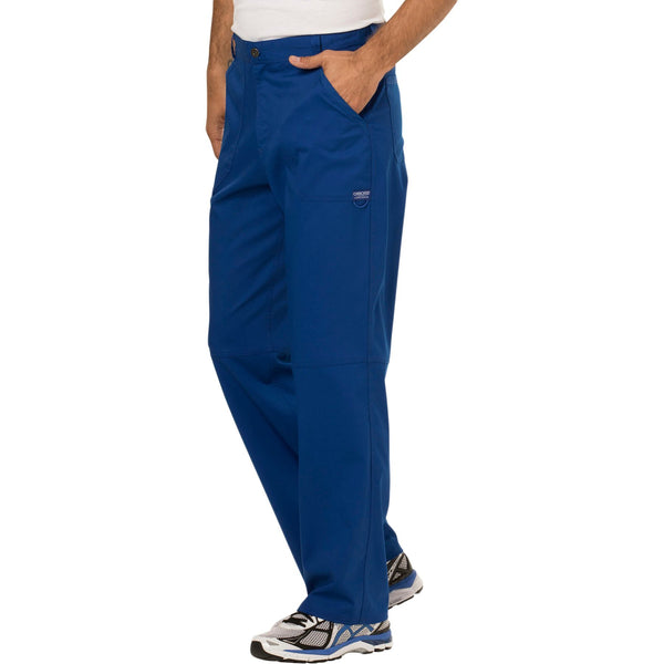 Cherokee Workwear Revolution WW140 Scrubs Pants Men's Fly Front Galaxy Blue 4XL