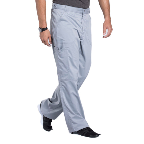 Cherokee Workwear Revolution WW140 Scrubs Pants Men's Fly Front Grey 5XL