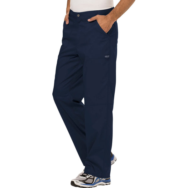 Cherokee Workwear Revolution WW140 Scrubs Pants Men's Fly Front Navy 4XL